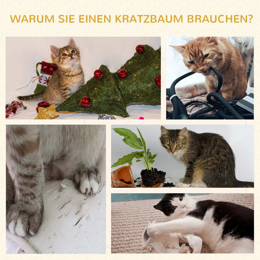 Braižymo stiebas, aukštis 70 cm, 3 lygių katės draskyklė, katės medis, laipiojimo medis, katės baldai su sizaliu ir pliušu