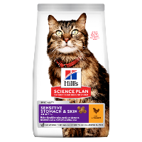 Hill's Science Plan Adult Sensitive Stomach & Skin sausas maistas katėms