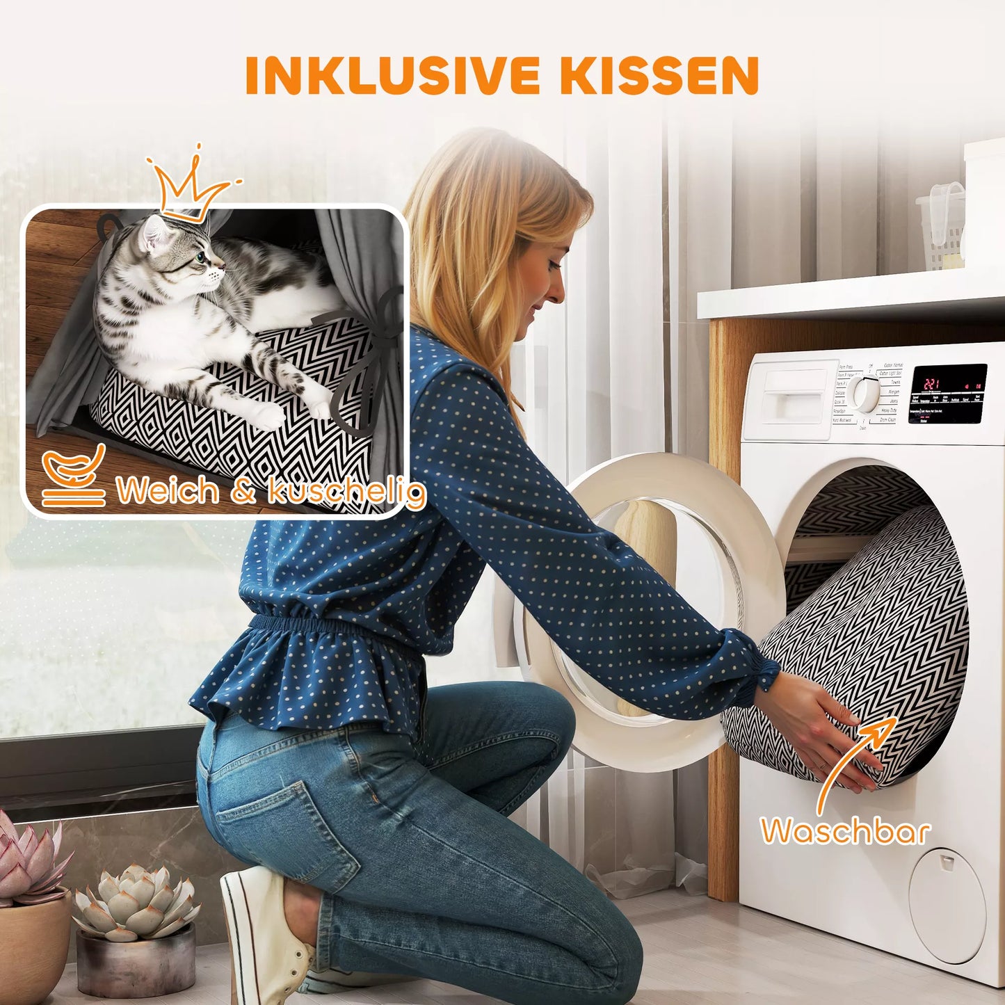 Tipi palapinė naminiams gyvūnėliams, Tipi dizaino gyvūnų guolis, Katės palapinė su pagalvėle, Šunų lova miegojimui, Katės guolis, Pilka