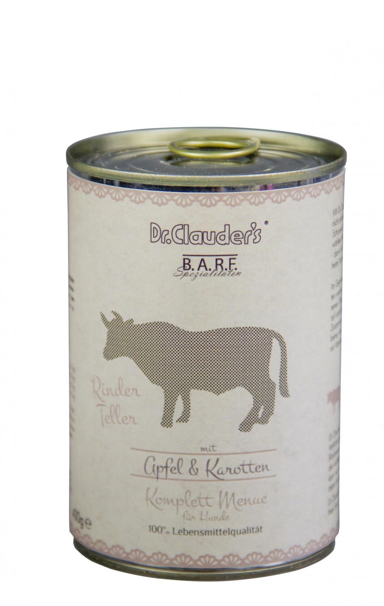 DR. CLAUDER'S BARF mėsos ir daržovių konservai šunims su jautiena 400g