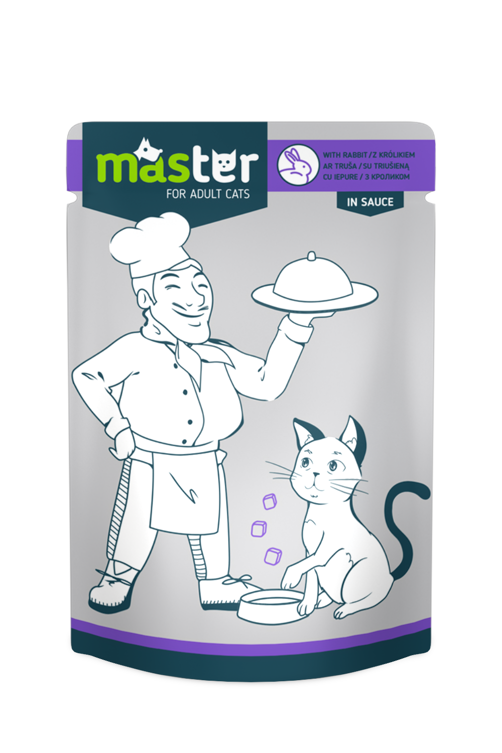 MASTER, konservai katėms su triušiena