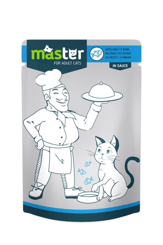 MASTER, konservai katėms su žuvimi