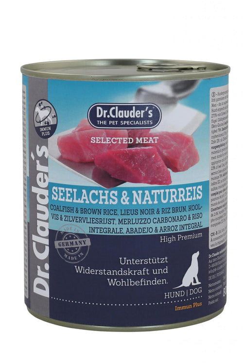 DR. CLAUDER'S drėgnas maistas šunims su menke ir rudaisiais ryžiais imunitetui stiprinti 800g