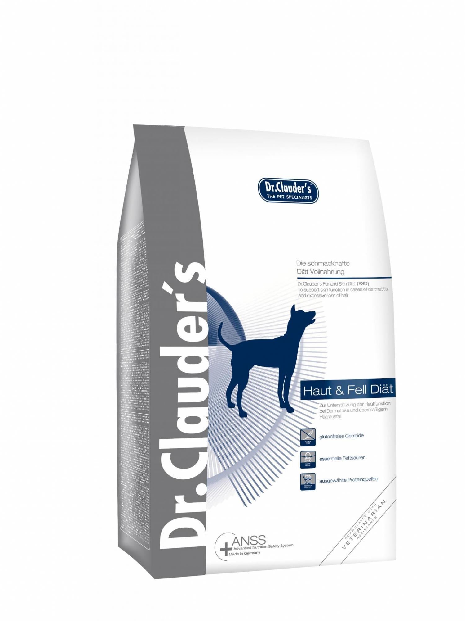 DR. CLAUDER‘S FSD FUR&SKIN, subalansuotas sausas pašaras odos problemų turintiems šunims 4kg