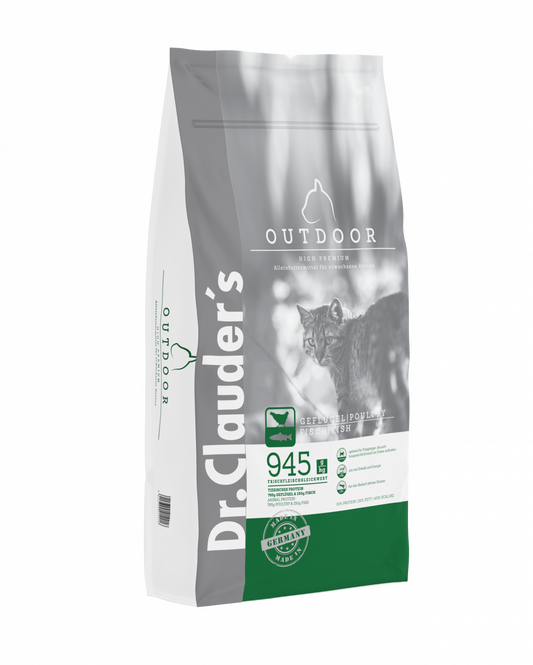 DR. CLAUDER’S OUTDOOR subalansuotas sausas maistas suaugusioms aktyvioms katėms 10 kg