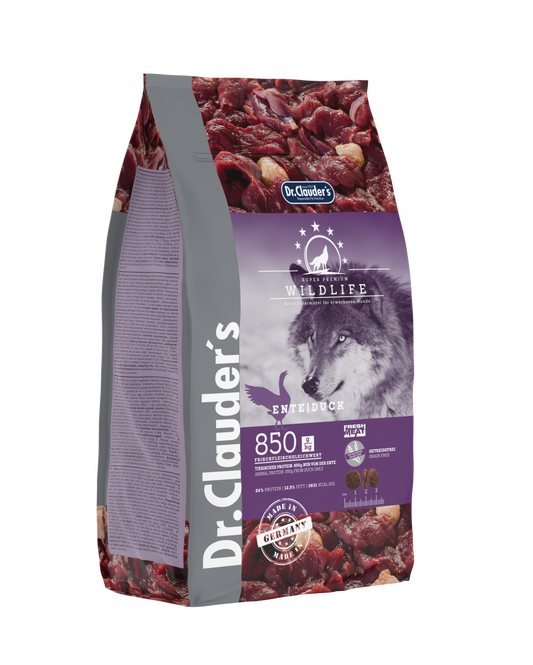 Dr. Clauder‘s Wildlife Duck visavertis super premium maistas su antiena šunims 2kg