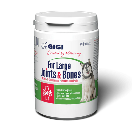 GIGI For Large Joints & Bones papildas didelių veislių šunų sąnariams ir kaulams - 100 tab.