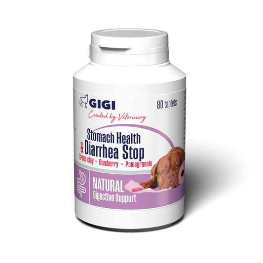 GIGI Stomach Support and Diarrhea Stop FOR LARGE DOGS  Papildas didelių veislių šunims nuo viduriavimo 30 tab.