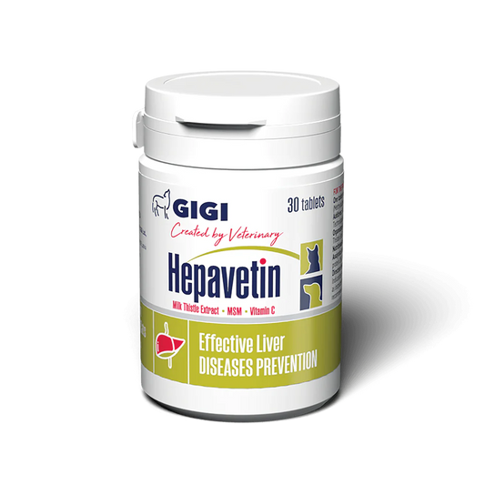 GIGI Hepavetin papildas šunims ir katėms kepenų funkcijai palaikyti  30 tab.