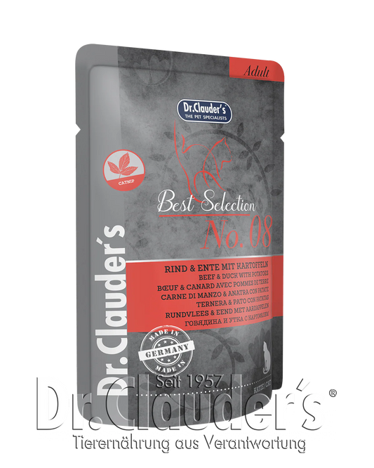 Dr.Clauder's Best Selection No8 šlapias maistas su jautiena, antiena ir bulvėmis 85g