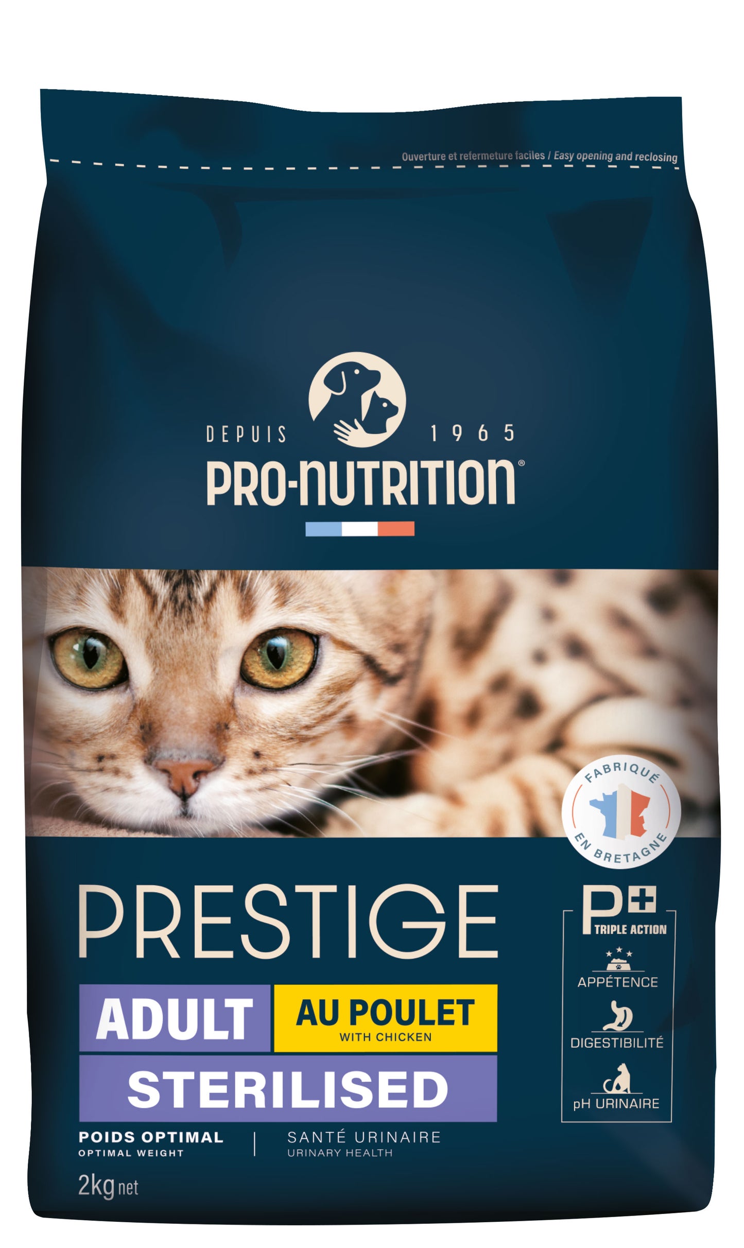 Pro-Nutrition Prestige sterilised adult chicken  sausas maistas sterilizuotoms katėms su vištiena 2-10kg - 10+2 kg