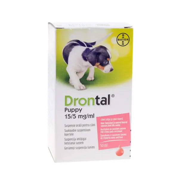 Drontal Puppy geriamoji suspensija nuo kirminų šuniukams, 50ml