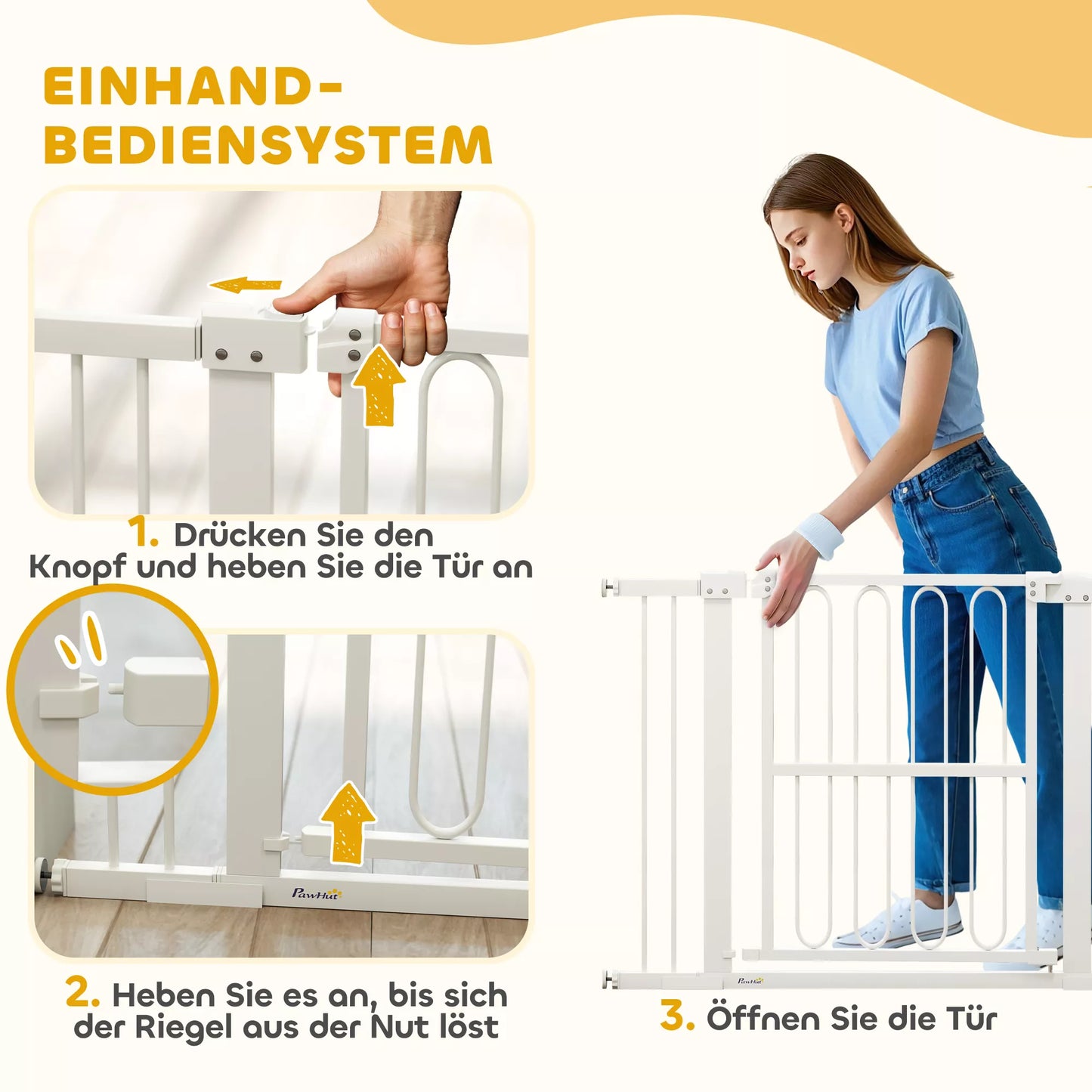 Apsauginiai varteliai šuniui, 76-104 cm, montuojami be gręžimo, varteliai laiptams
