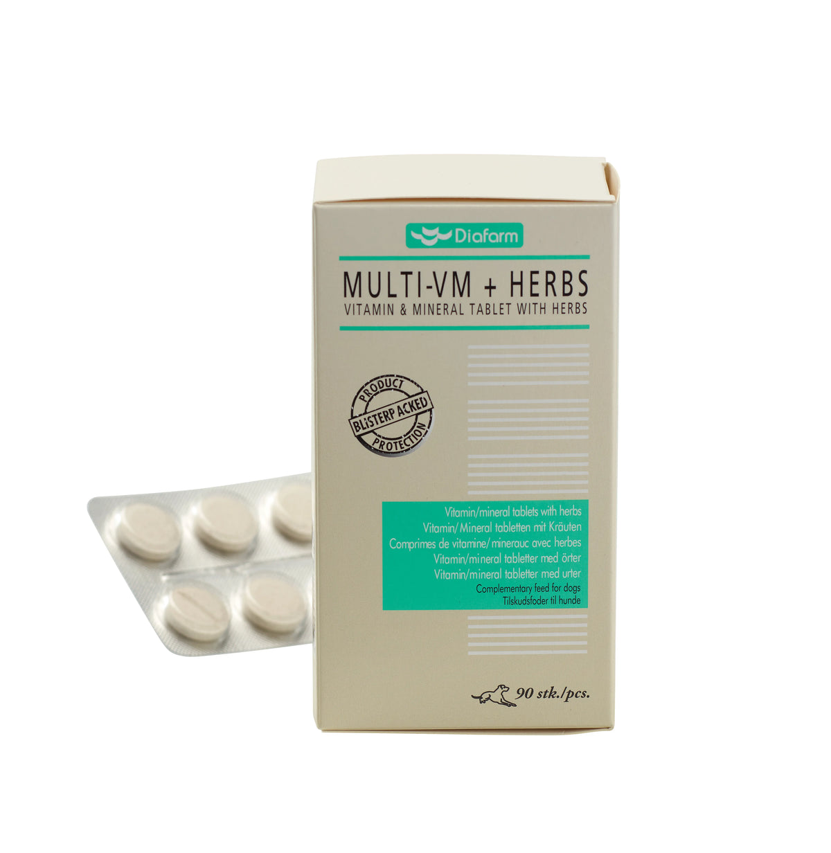 Diafarm VIT/MIN vitaminai ir mineralai su žolelėmis šunims N90