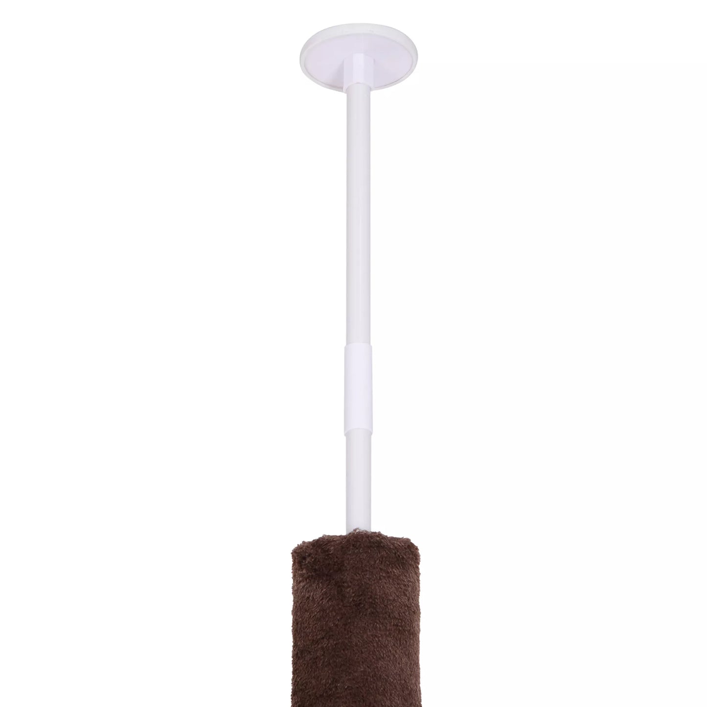 Kačių medis iki lubų, aukščio reguliavimo, stabilus su sizalio stulpais, rudas, 40 x 34 x 230-260 cm