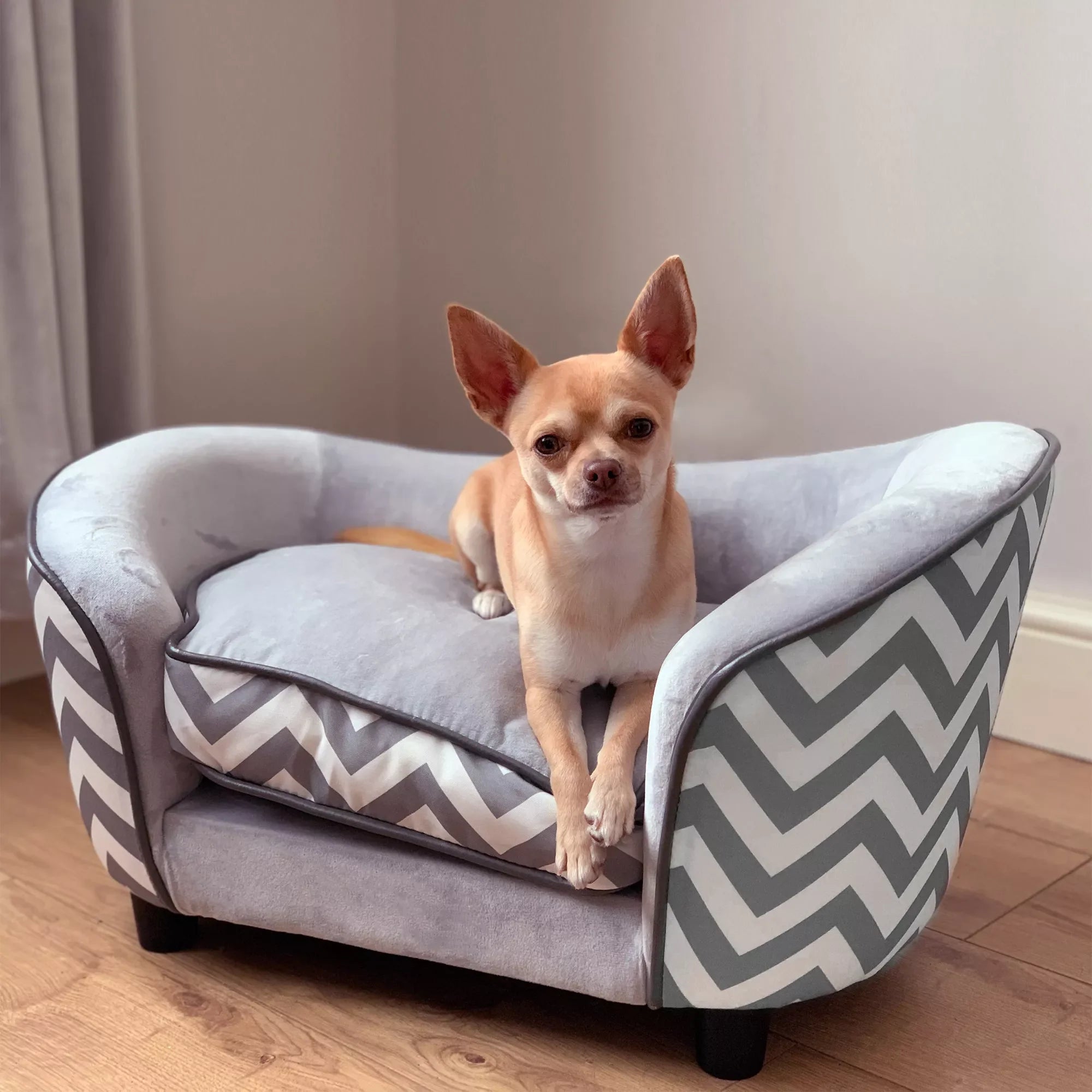 Naminių gyvūnų sofa Šunų sofa Šunų lovos Šunų čiužiniai Katės pagalvės Minkštos medžio putų pilkos spalvos 68,5 x 40,5 x 40,5 cm