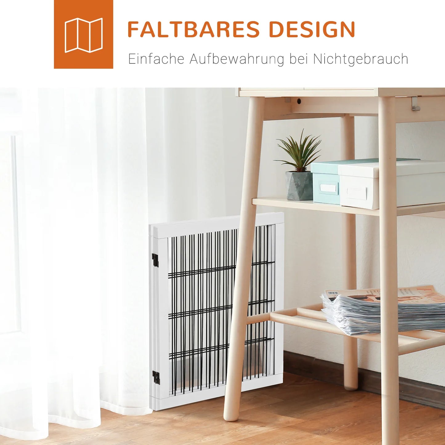 Apsauginis barjeras šunims su atraminėmis kojelėmis, laiptų varteliai, šunų apsaugos varteliai durims, židiniui ir krosnelei, pušies mediena, baltas, 185 x 36 x 71 cm