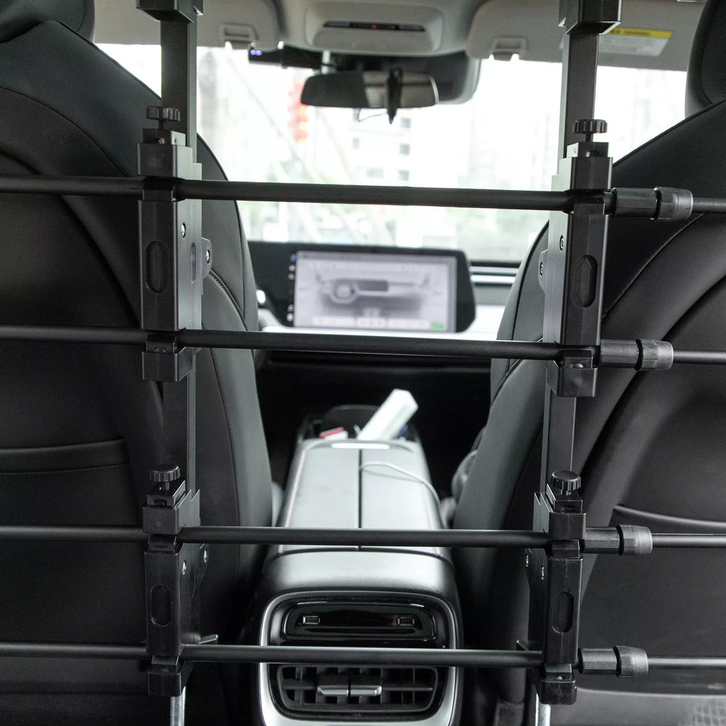 Šunų grotelės automobilio bagažinei, lengvai montuojamos, tvirtos ir formos stabilumo, plieninės, 150 x 9 x 124 cm