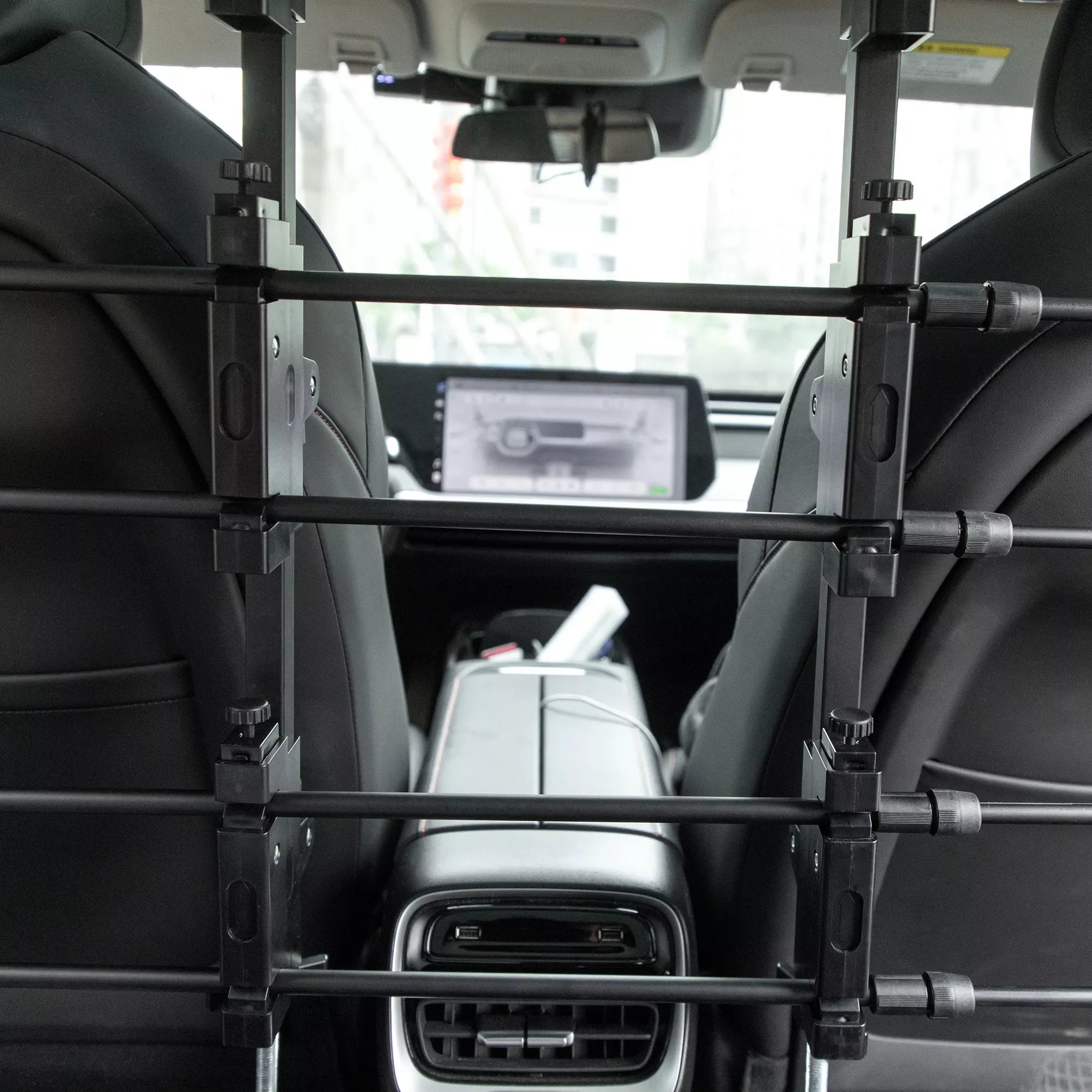 Šunų grotelės automobilio bagažinei, lengvai montuojamos, tvirtos ir formos stabilumo, plieninės, 150 x 9 x 124 cm
