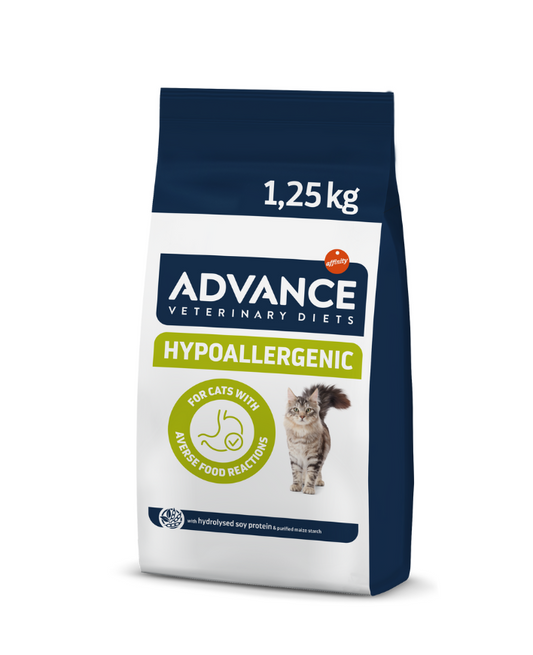 Advance Veterinary Diets Hypoallergenic cat Sausas maistas katėms turinčioms alergiją 1,25 kg
