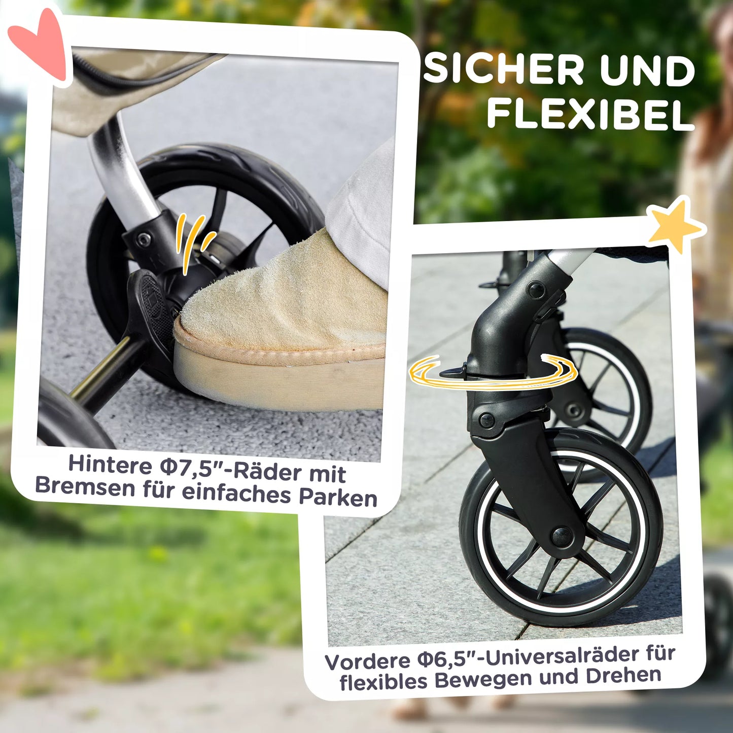 Vežimėlis šunims, lengvas ir sulankstomas transportavimo vežimėlis mažiems šunims, skalbiama pagalvėlė, tinklelio langas, Khaki