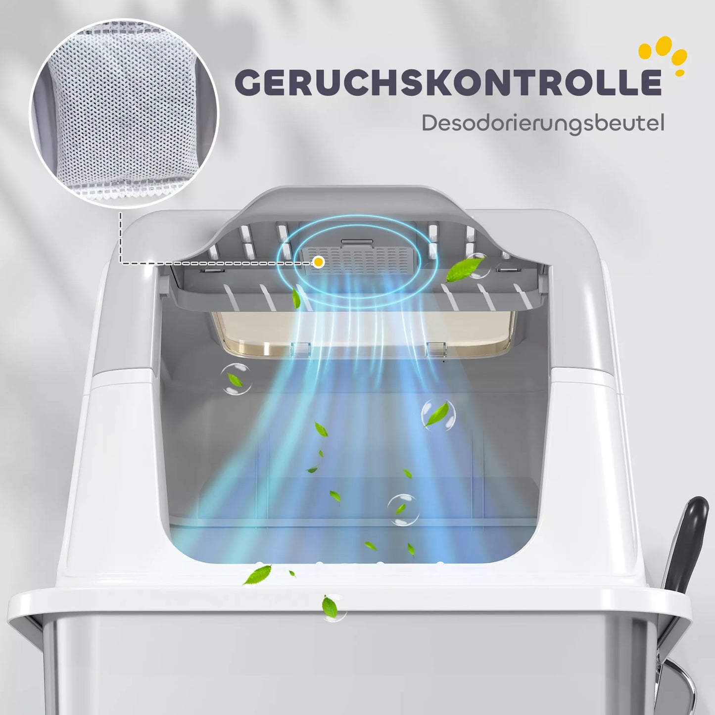 Kačių tualetas su dangčiu, kraiko kastuvėliu, priekinis įėjimas ir viršutinis išėjimas, nerūdijančio plieno, iki 7 kg