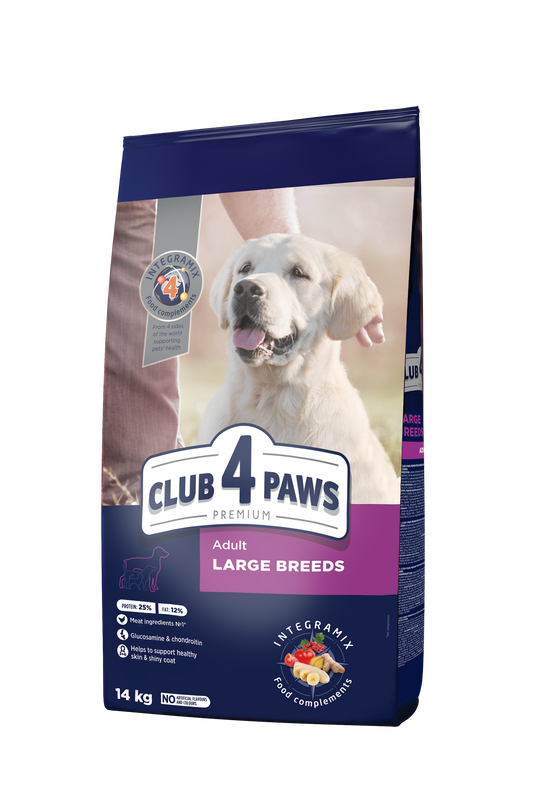 CLUB 4 PAWS PREMIUM VISAVERTIS SAUSAS PAŠARAS DIDELIŲ VEISLIŲ SUAUGUSIEMS ŠUNIMS