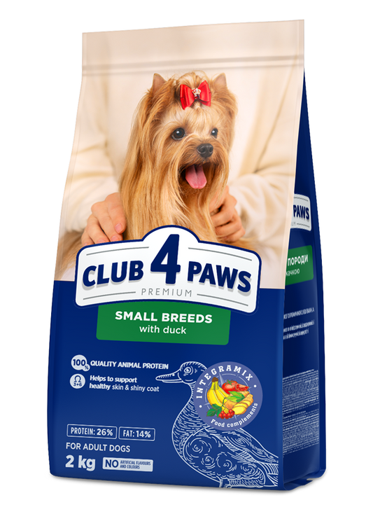CLUB 4 PAWS PREMIUM MAŽŲ VEISLIŲ SUAUGUSIEMS ŠUNIMS SU ANTIENA. VISAVERTIS SAUSAS PAŠARAS