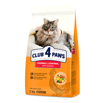 CLUB 4 PAWS PREMIUM PALENGVINANTIS PLAUKŲ SĄVĖLŲ ŠALINIMĄ. VISAVERTIS PAŠARAS SUAUGUSIOMS KATĖMS