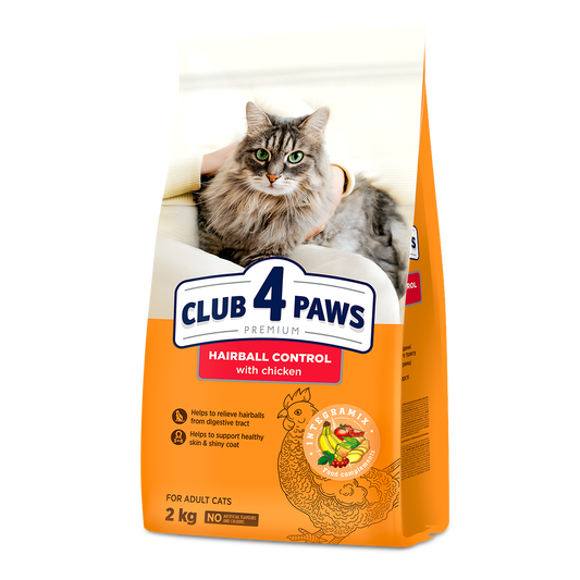 CLUB 4 PAWS PREMIUM PALENGVINANTIS PLAUKŲ SĄVĖLŲ ŠALINIMĄ. VISAVERTIS PAŠARAS SUAUGUSIOMS KATĖMS
