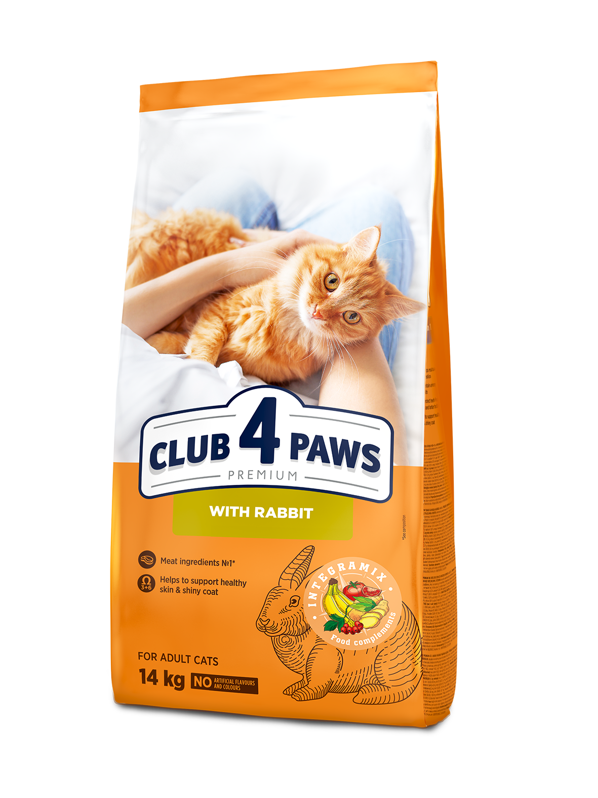 4 PAWS PREMIUM SU TRIUŠIENA. VISAVERTIS SAUSAS PAŠARAS SUAUGUSIOMS KATĖMS. – 14 kg