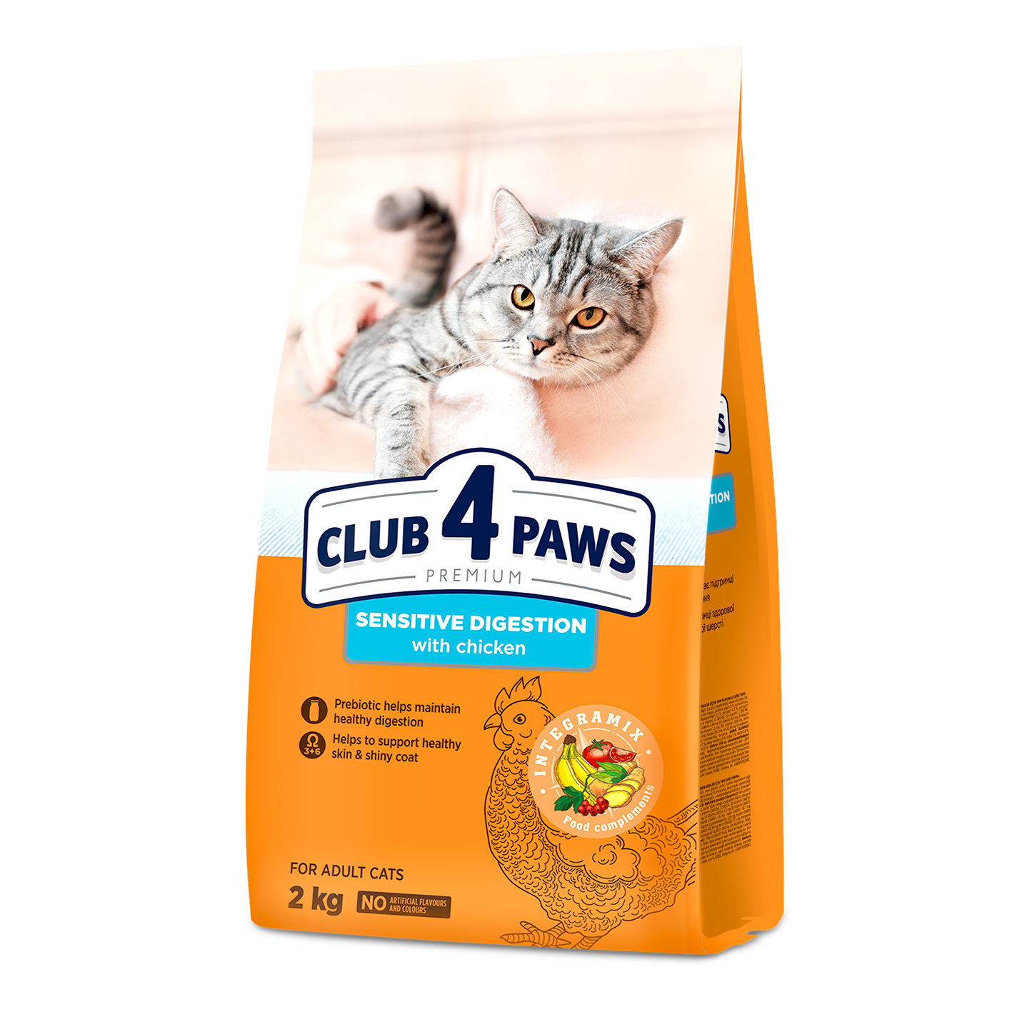 CLUB 4 PAWS PREMIUM JAUTRIAM VIRŠKINIMO TRAKTUI. VISAVERTIS PAŠARAS SUAUGUSIOMS KATĖMS