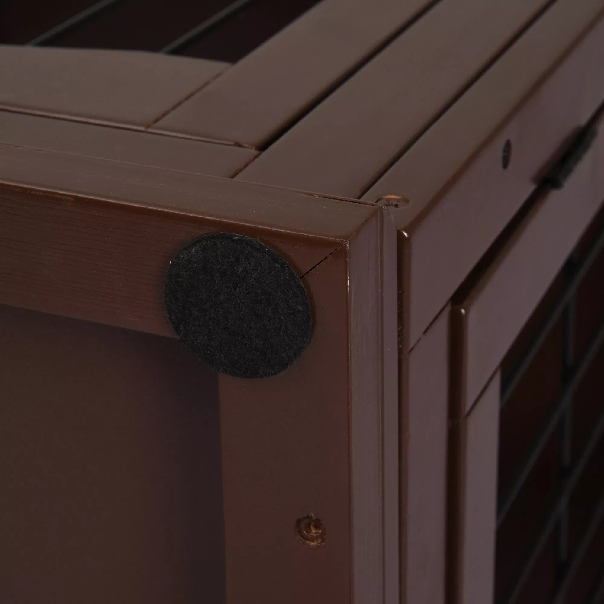 Suņu būris, 2 ieejas, slēdzams, MDF un metāls, 58,4 x 81,3 x 66 cm, melns