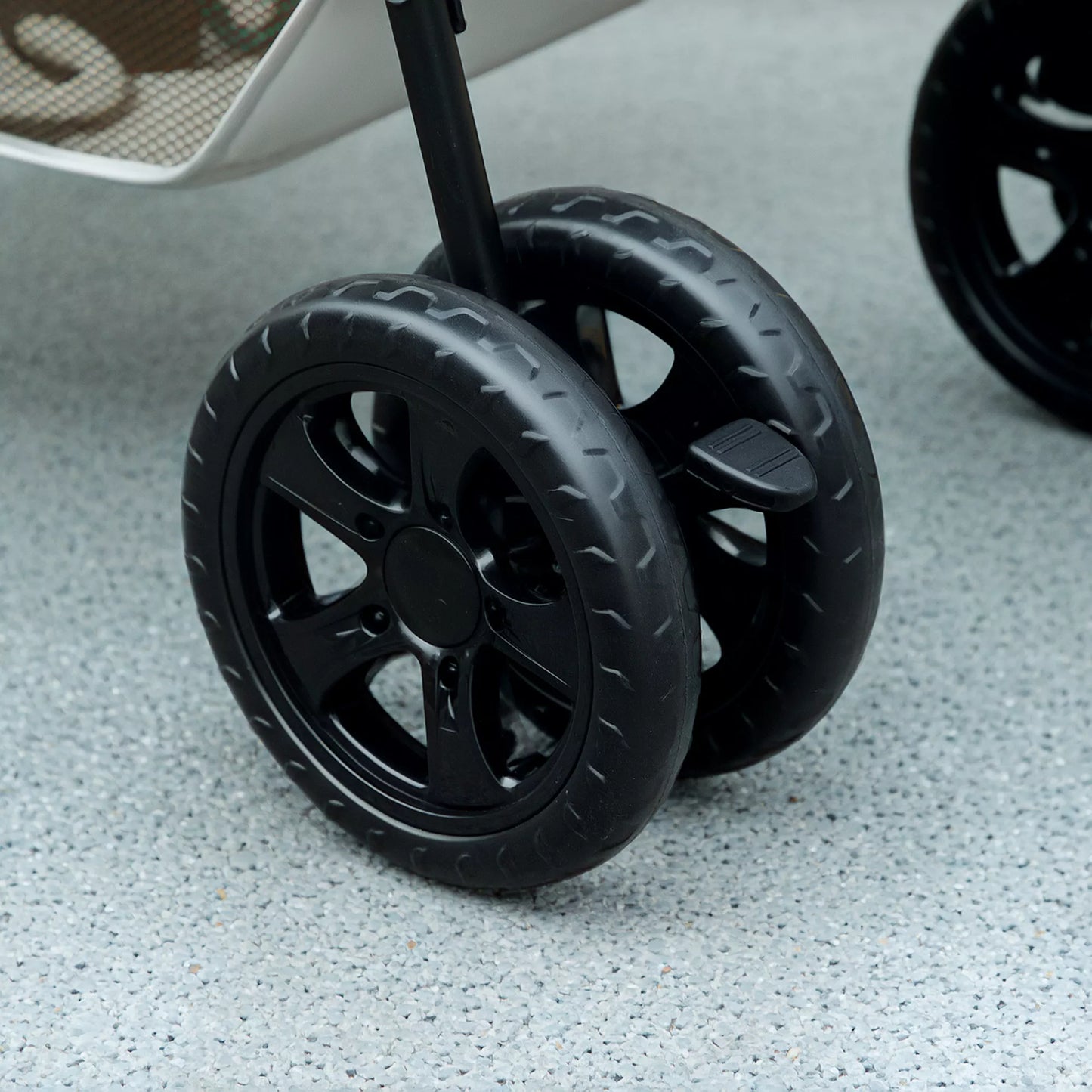 3-in-1 mājdzīvnieku ratiņi, saliekami suņu ratiņi ar 4 riteņiem un noņemamu šūpuli suņiem un kaķiem, pelēki