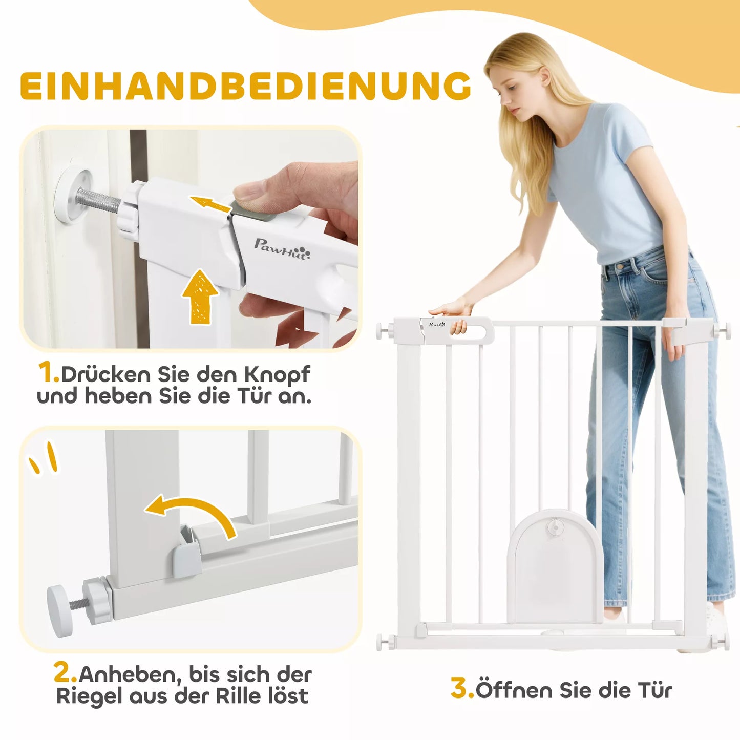 Reguliuojami apsauginiai varteliai gyvūnams su mažu praėjimu, metaliniai, plastikiniai, balti