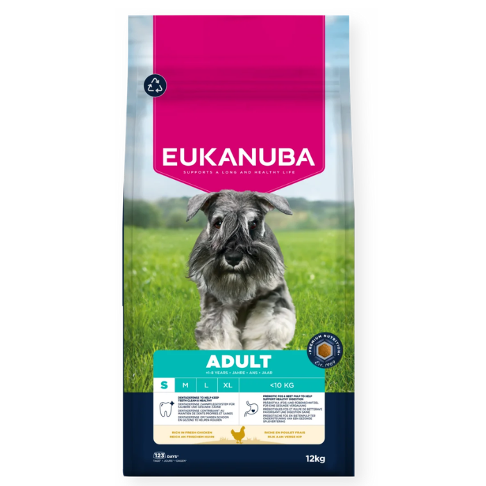 Eukanuba Life Care Adult sausas maistas mažų veislių šunims su vištiena, S, 12 kg 