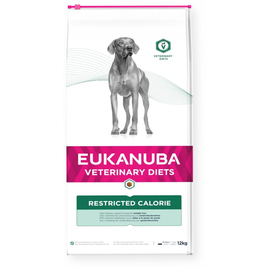 Eukanuba VD Restricted Calories maistas šunims su vištiena, 12kg