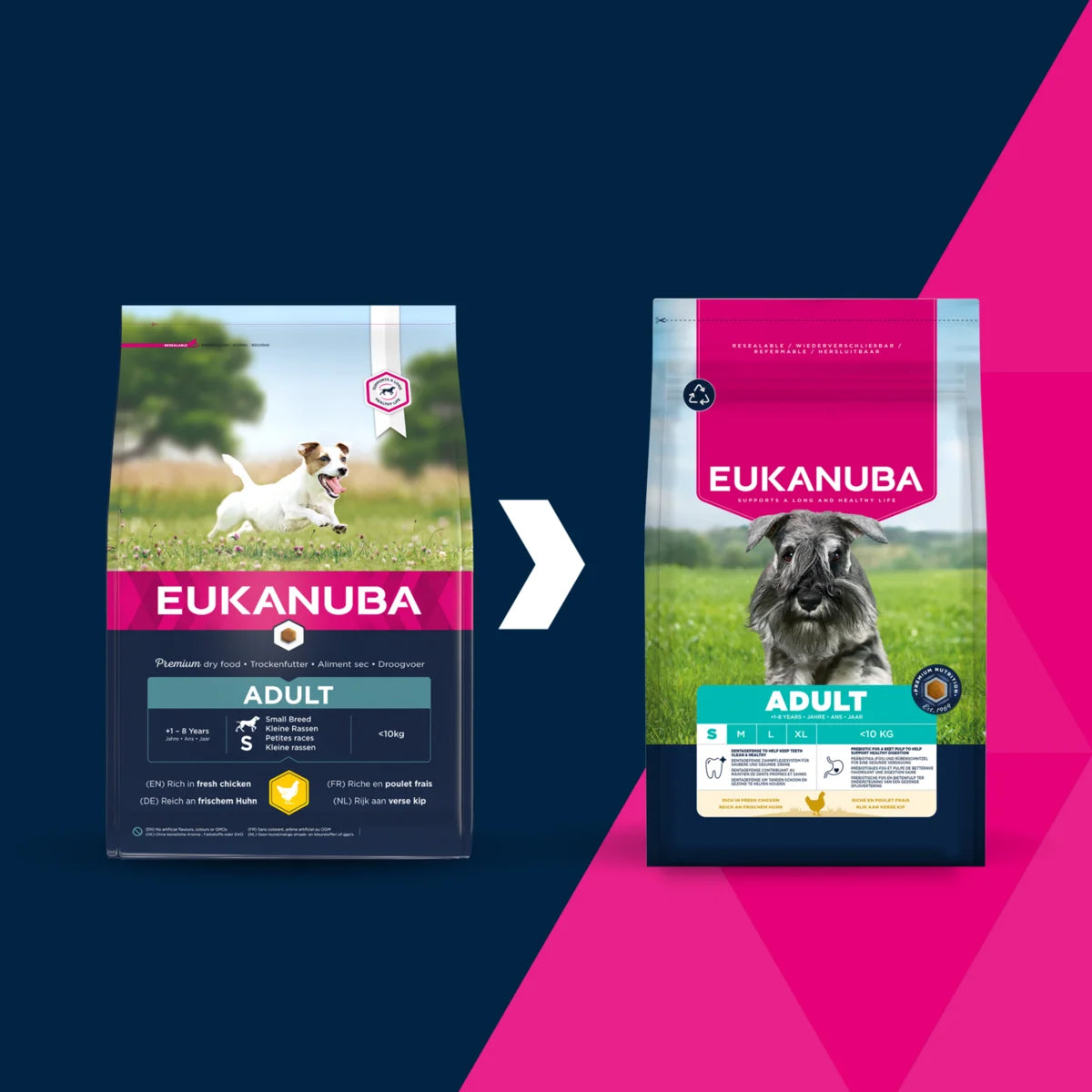Eukanuba Life Care Adult sausas maistas mažų veislių šunims su vištiena, S, 7,5 kg nauja pakuotė