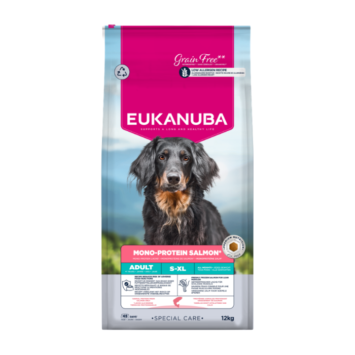 Eukanuba Special Care Monoprotein sausas maistas šunims su lašiša, AB, 12 kg