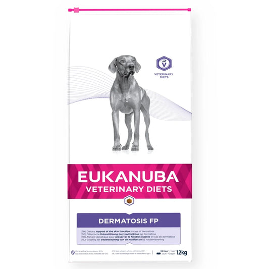 Eukanuba Veterinary Diets Dog Dermatosis FP pašaras šunims susiduriantiems su odos problemomis 12kg
