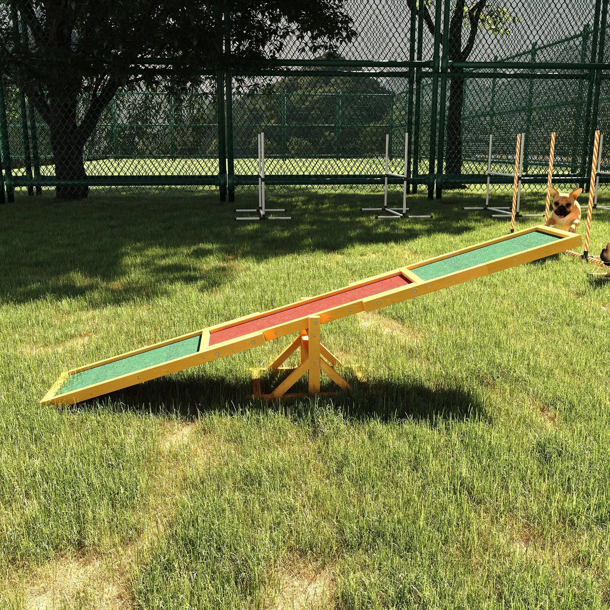 Šunų balansyras Agility treniruotėms, neslystantis, atlaiko iki 50 kg, 180 x 30 x 30 cm