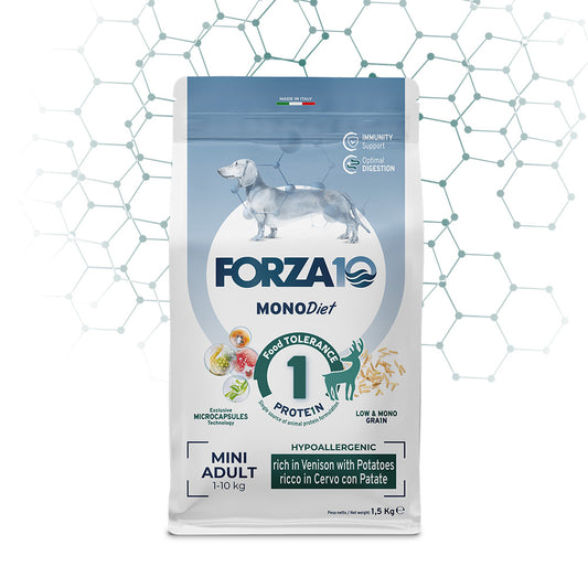 FORZA10 Mini Adult Diet su elniena ir bulvėmis. 1.5 kg