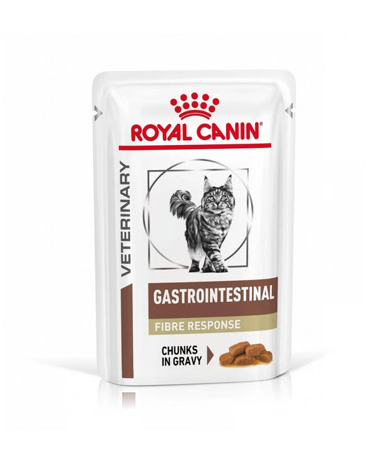 Gastrointestinal Fibre Response drėgnas pašaras katėms Royal Canin (ploni griežinėliai padaže)