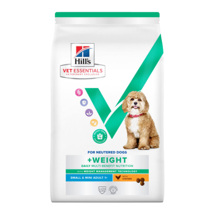 Hills Vet Essentials Dog Multi-Benefit + Weight Benefit Small & Mini Adult, su vištiena