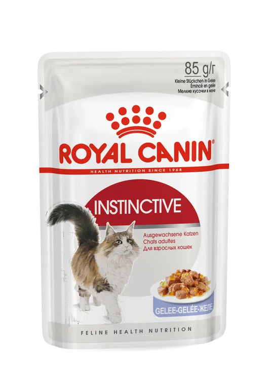 Instinctive drėgnas pašaras katėms Royal Canin (ploni griežinėliai drebučiuose)