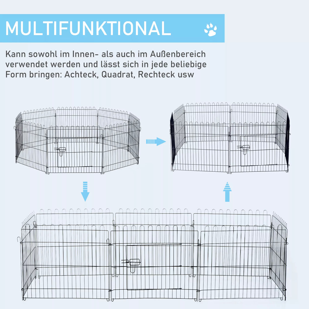 Šuniukų aptvaras, voljeras, žaidimų aikštelė, aptvaras laisvam judėjimui, aptvaras šuniukams 5 dydžių (matmenys: 71x61cm)