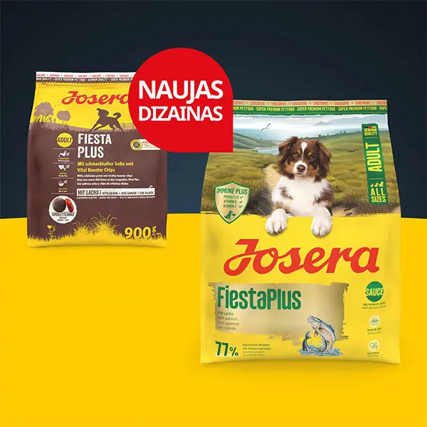 Josera FiestaPlus sausas pašaras šunims, lašiša 12,5kg atsinaujinusi pakuotė