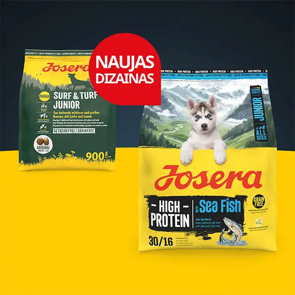 Josera High Protein Junior Sea Fish sausas pašaras jauniems šunims su žuvimI, 3 kg naujas pakuotės dizainas