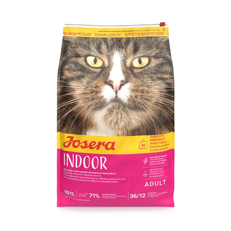 Josera Indoor begrūdis sausas pašaras katėms su paukštiena ir jūros žuvimi, 10 kg