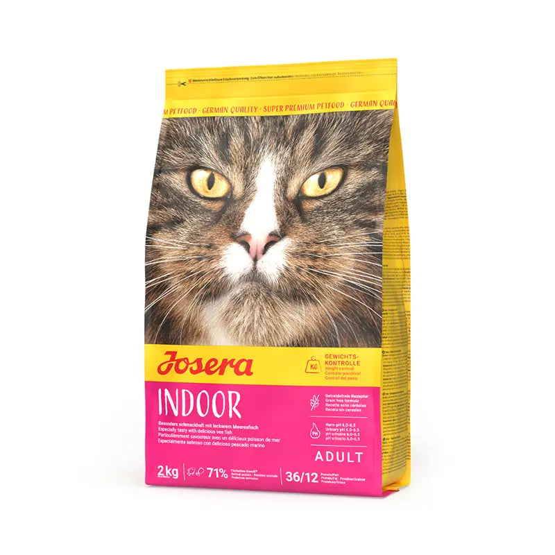Josera Indoor begrūdis sausas pašaras katėms su paukštiena ir jūros žuvimi, 2 kg